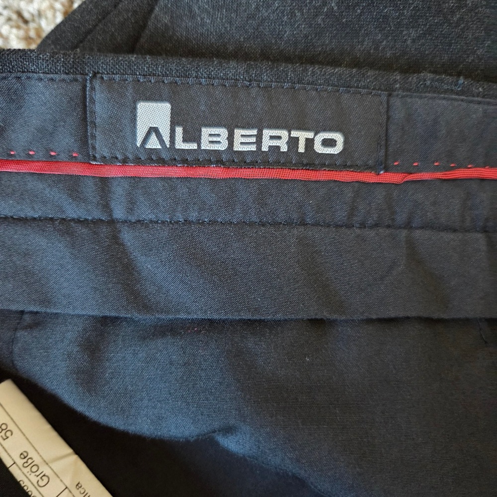 Alberto Kevin Ceramica Charcoal Gray Dress Pants Mens Size 42x32 Flat Front - Picture 2 of 8